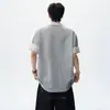 Camisa polo estilo americano de verano, diseño de nicho para hombre de dos piezas falsas de manga corta, camiseta de retazos a rayas, elegante y fresca, adecuada para parejas