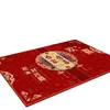 Felpudo rojo festivo para recién casados, adecuado para mudarse a una casa nueva, duradero, resistente a las manchas y fácil de limpiar, con una superficie antideslizante y resistente al desgaste