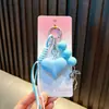 Llavero con forma de corazón y lazo, charm para bolso, accesorio de cadena para teléfono, decoración para mochila de niñas, regalo pequeño al por mayor