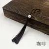 Punta con Borla con Perlas de Simulación Accesorios Hechos a Mano diy Material Punta Colgante Borla para Ropa Estilo Chino