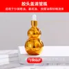 Botella de Vidrio Doble Calabaza Electrochapada Botella Dispensadora de Producto para el Cuidado de la Piel Botella Dispensadora de Loción Botella con Atomizador Botella de Perfume de Calabaza Única Gotero