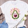 Mulheres Bonito Abacate Casal Amor Desenho Animado Frutas Roupas Estampadas Camiseta Feminina Estampada Top Roupas Doces