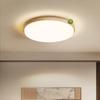 Lámpara de Dormitorio Moderna Simple Estilo Japonés B&B Color Madera Lámpara de Techo Espectro Completo Protección Ocular Lámpara para Habitación de Casa