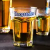 Vaso de Vidrio Belga Fosters Blanco de Gran Tamaño de Moda para Bar de Alta Capacidad Hexagonal Profundo Bomba de Agua Grueso
