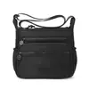 Bolso Cruzado Versátil de Estilo Simple y Multicapa de Moda, Gran Capacidad para Mujer, Adecuado para el Viaje Diario y Viajes Ligeros, Bolso de Hombro de Nylon