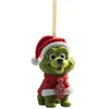 2024 Nuevo Colgante Plano de Acrílico del Grinch de Cabello Verde Transfronterizo Decoración Navideña Colgante Pequeño para Árbol de Navidad