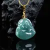 Pendente Autêntico de Jade Azul Água Grau A Joia de Jade Exquisita Pingente Fábrica de Jade Atacado Fornecimento ao Vivo