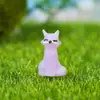 Figuras Creativas y Lindas de Zorro de Colores Accesorios de Decoración DIY Adornos de Escritorio para Paisajes en Miniatura