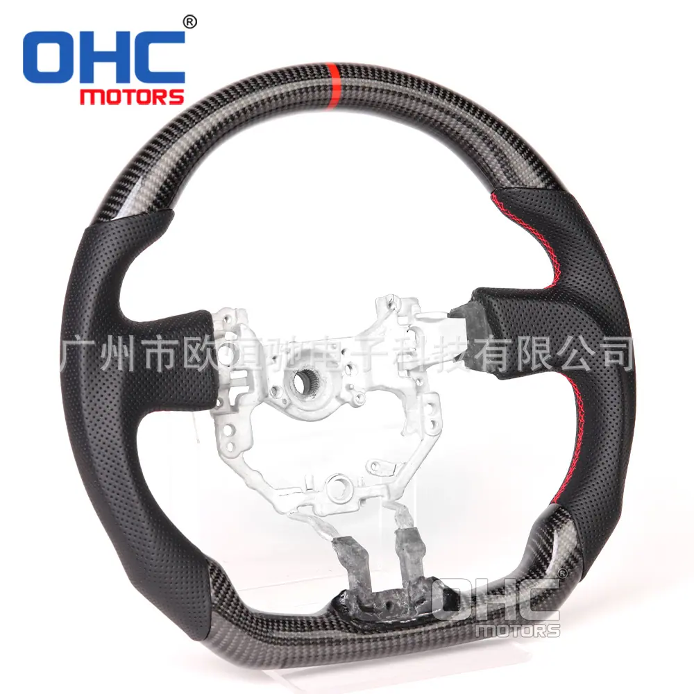 丰田86老款  碳纤维+打孔皮 红色定位线