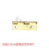 Bisagra plana de ángulo cuadrado de 1 pulgada color dorado claro, posicionamiento de 90 grados, bisagra pequeña, bisagra para caja de regalo, 24 * 9 mm entre las cubiertas superior e inferior