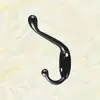 Baño Estilo Europeo Sala de Estar Gancho Único Pintura en Spray Negro Gancho para Ropa Gancho para Abrigos Gancho para Colgar en la Pared detrás de la Puerta