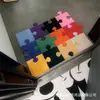Quebra-Cabeça Feltro Adesivos de Parede Parede de Fotos Decoração DIY Sala de Estar de Alto Padrão Decoração de Arranjo de Parede de Fundo Quadro de Cortiça Criativo