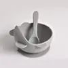 Cuchara de silicona para bebé, cuchara para comida de bebé, popote para sopa de bebé con clip, herramienta desmontable para alimentar al bebé