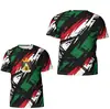 Camiseta de Fútbol Transfronteriza 3D con Bandera Nacional y Emblema de Moda, Camiseta Deportiva de Manga Corta de Verano, Directo del Fabricante