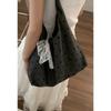 Bolsa de Lona Casual de Gran Capacidad Bolso de Mujer 2024 Nueva Moda Bolso de Hombro con Lunares Bolso Tote Commuter Combinable