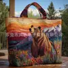Nueva tienda independiente TEMU, Novedad en Amazon: bolsa de mano acolchada con estampado digital, bolsa casual de algodón tipo chaqueta