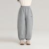 Calça infantil Momo 2024 outono e inverno nova casual Joker calça infantil calça grossa forrada com fleece