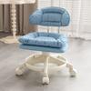 Taburete pequeño universal con ruedas y polea, taburete bajo para el hogar, cambiador de zapatos, respaldo para niños, taburete redondo para sala de estar, banco suave.