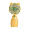 Mini ventilador portátil de mano de verano con carga USB para estudiantes, ventilador eléctrico de bolsillo para exteriores, ventilador de dibujos animados, regalo