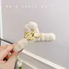 Pinza de Garra de Peluche para Mujer, Pinza Grande para el Cabello de Otoño e Invierno con un Toque de Lujo, Pinza de Tiburón Ins para Cabello Grueso, Pasador para Moño, Accesorio para el Cabello