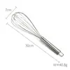 Batidor de Huevos Manual de Acero Inoxidable 304 de Mano Mezclador de Crema Diámetro de Alambre Grueso Utensilios para Hornear