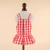 Ropa de Verano y Primavera para Perros y Gatos Mascota, Bulldog Francés, Corgi, Teddy, Pomerania, Bichón, con Falda Cuadrada Grande y Tirantes