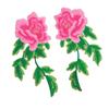 Pares directos de fábrica de apliques bordados de peonía, ropa, tela decorativa, parches adhesivos, cheongsam, pares de adhesivos bordados