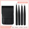Pinzas de acero inoxidable de boca recta oblicua de 96 mm para cejas, ideal para tirar de cejas, barba, rizador de pestañas postizas, herramienta de belleza disponible