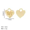 Estilo europeo y americano oro mate colgante pequeño personalidad DIY collar accesorios pequeños retención de color corazón de melocotón cruz joyería irregular