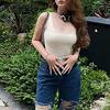Comercio exterior transfronterizo europeo y americano Amazon AliExpress estación independiente hilo para mujer cuello bajo chaleco sin mangas mono ajustado