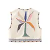 Ins estilo europeo y americano transfronterizo 2026 nueva moda elegante para mujer al por mayor para ir al trabajo cuello redondo holgado chaleco top bordado