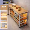 Mueble Aparador de Barra de Pared, Estantería de Almacenamiento de Múltiples Niveles de Pie, Mesa de Comedor, Mesa Divisoria de Sala de Estar, Mesa Larga Simple para Balcón