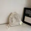 Bolso de Hombro Tejido para Viajes de Vacaciones, Bolso de Mano Retro de Malla Hueca, Bolso Simple Tejido