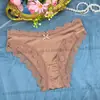 Fio Dental Feminino Sexy de Tecido Liso Fashionável Luxuoso Exquisito Estilo Amazon Pure Desire Laço Doce Roupa Íntima Algodão