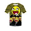 Amazon Verano Nuevo 3D Características Divertida Impresión Digital Camiseta de Hombre Cuello Redondo Casual Hombre T Outlet de Fábrica