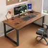 Escritorio de computadora para el hogar, escritorio simple para escritorio de dormitorio, escritorio de estudio, escritorio pequeño para estudiantes, escritorio rectangular simple de oficina