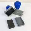 Carcasa atómica HA rectangular azul transparente con tapa de ceniza, venta al por mayor, con almohadilla fotosensible de 7 mm de grosor