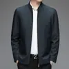 Chaquetas de Primavera y Otoño para Hombres de Mediana Edad y Mayores, Marca de Alta Gama Estilo Nuevo Solapa Casual de Negocios Ropa Exterior, Ropa para Hombre de Papá