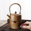 Tetera de Gres con Forma de Calabaza y Asa, Base Calentador de Velas de una Sola Pieza para Estufa de Té para Uso Doméstico, Estufa Pequeña para Preparar Té