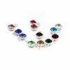 Colgante de Piedra Natal Multicolor Pulsera DIY Cadena de Cintura Accesorios de Joyería Piedra Natal Piedra Natal Diamante Colgante Pequeño