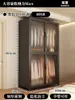 Armario de Acero Hogar Dormitorio Habitación de Alquiler Montaje Sencillo Estante de Hierro Armario Fuerte y Duradero Gabinete de Almacenamiento de Metal