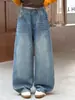 Jeans de Otoño para Niñas Talla Mediana-Grande Ropa Nueva para Niños Jeans Bordados Casuales para Niñas Moda Versátil de Moda