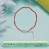 Pulsera de Hilo Rojo del Año Zodiacal de Plata Pura 999 con Doble Fila de Cuentas para Mujer, Pulsera de Lujo Ligero, Pulsera de Cuerda Trenzada Popular en Xiaohongshu de Buena Suerte