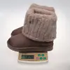 Botas de algodão femininas com estampa outono e inverno novas de tamanho grande para comércio exterior europeu e americano, botas de neve quentes de pelúcia da moda europeia e americana para mulheres