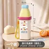 Set de tocador de viaje 3 en 1 con temática de dibujos animados, que incluye una taza para enjuague bucal portátil, una taza para cepillo de dientes de viaje y una caja de almacenamiento para pasta de dientes infantil