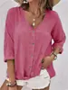 2026 Amazon Ebay Transfronteiriço Gola V Suéter Manga Longa Caimento Solto Camisa Feminina Moda Casual Feminina Versátil