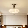 Lámpara de techo para dormitorio estilo crema vintage, Lámpara creativa de imitación de mármol de calabaza para dormitorio principal acogedor, Nueva luminaria para sala de estudio