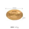 Prato de Aço Inoxidável Estilo Coreano, Bandeja Pequena Redonda com Padrão Martelado, Design Criativo Martelado Extra Espesso, Prato de Sobremesa Bolo para Restaurante