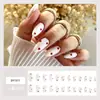Unhas Postiças Curtas Personalizadas no Atacado, Adesivos de Unha Embalados, Unhas Usáveis, Arte de Unha Ilustrada, Unhas Postiças