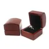 Caja Anillo Madera Maciza Pintura Horneada Retro Caja Anillo Propuesta Compromiso Anillo Diamante Caja Empaque Joyería Lujo Ligero Caja Regalo Envío Gratis